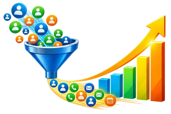 Graphic depicting increased leads