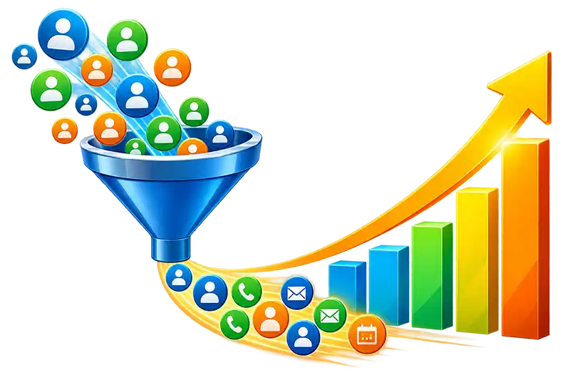 Graphic depicting increased leads