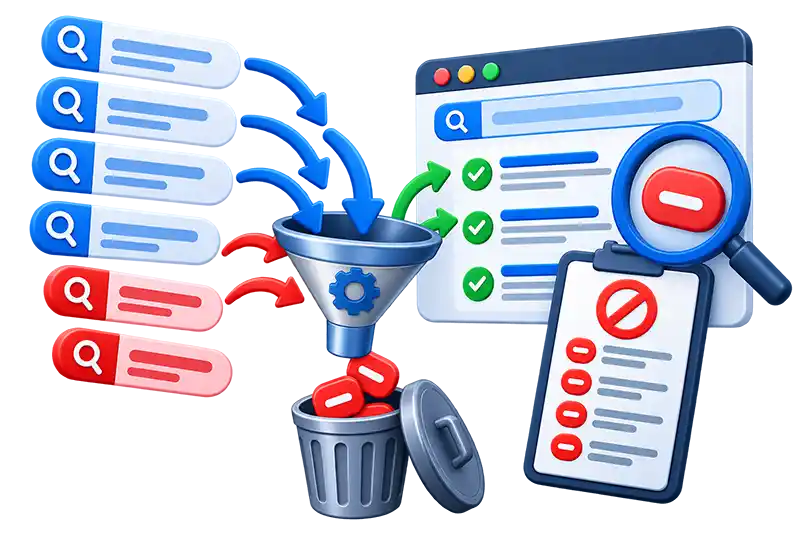 negative keyword management